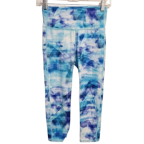 Athleta | Blue Cloudy Day High Rise Cropped Chatarunga Leggings (Size XS) - Picture 1 of 12